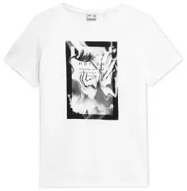 koszulka-t-shirt-damski-4f-z-nadrukiem-h4l22-tsd039-bialy