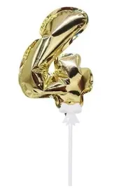 zloty-balon-foliowy-tort-topper-urodziny-cyfra-4