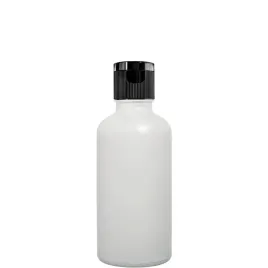 butelka-szklana-100ml-biala-z-nakretka-flip-top-czarna