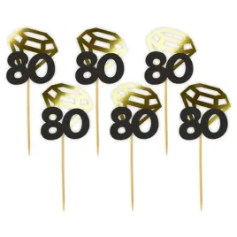pikery-liczba-80-z-diamentem-zlote-metalik-6-szt