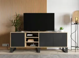 szafka-rtv-150-wotan-czarny-mat-loft-3-nogi