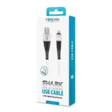 telforceone-forever-kabel-shark-usb-lightning-10-m-2a-bialy-stan-nowy