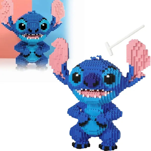 FIGURKA STITCH GIGANT 34 CM KLOCKI KONSTRUKCYJNE STICZ 5600 ELEMENTÓW 14+