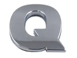 emblemat-litera-literka-cyfra-cyfry-chrom-q-q