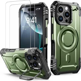 lanhiem-metalowe-etui-do-iphone-16-pro-max-stojak-pancerne-zielone-2x-szklo