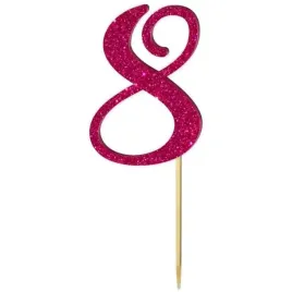 topper-z-pleksy-liczba-8-rozowy-brokat-18-cm