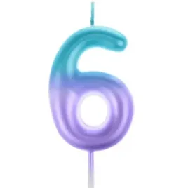 swieczka-na-tort-ombre-cyfra-6-fioletowo-niebieska-arpex-6-cm