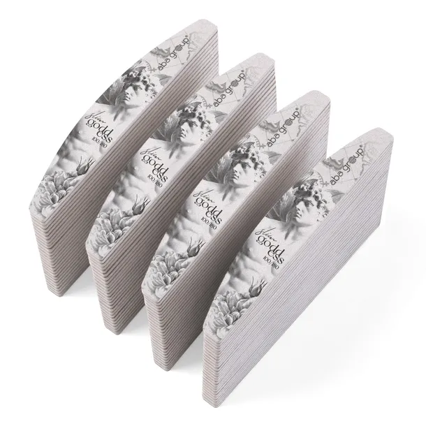 Pilnik do Paznokci Łódka Półksiężyc 100/180 Slim 100 sztuk Aba Group