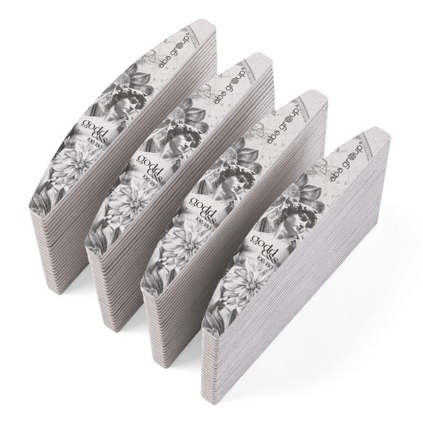 Pilnik do Paznokci Łódka Półksiężyc 100/180 Standard 100 sztuk Aba Group