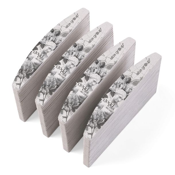 Pilnik do Paznokci Łódka Półksiężyc 180/240 Standard 100 sztuk Aba Group