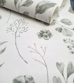tapeta-winylowa-na-flizelinie-zmywalna-zielona-liscie-kwiatki-ziola-zielnik