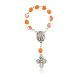 rozaniec-dziesiatka-pomaranczowe-koraliki