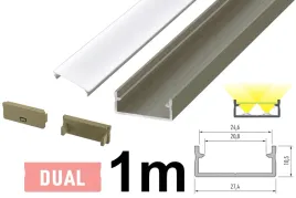 profil-led-na-2-tasmy-led-dual-brazowy-1m-zestaw