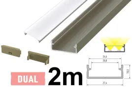 profil-led-na-2-tasmy-led-dual-brazowy-2m-zestaw