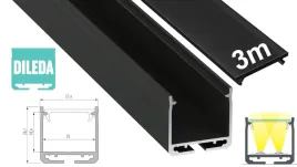 profil-led-typ-dileda-czarny-alu-3m-szeroki-na-2-tasmy-led-czarny-klosz