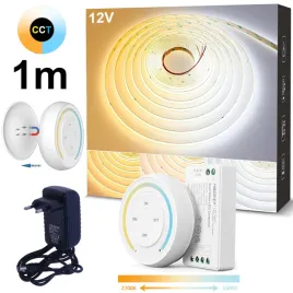 tasma-led-cob-cct-12v-2700k-6500k-1m-w-zestawie-z-zasilaczem-i-sterownikiem