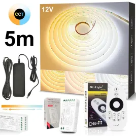 tasma-led-5m-cob-cct-12v-or-2700k-6500k-zmiennobarwna-sterownik-i-zasilacz