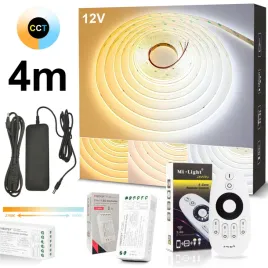 tasma-led-4m-cob-cct-12v-or-2700k-6500k-zmiennobarwna-sterownik-i-zasilacz