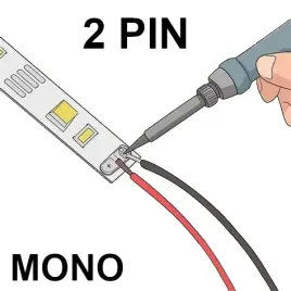 zlutowanie-lutowanie-tasmy-led-mono-jednokolorowej-2-pin