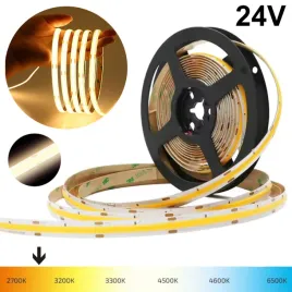 tasma-led-cob-24v-9w-10w-m-biala-ciepla-3000k-bezpunktowy-neon-ip20-5m
