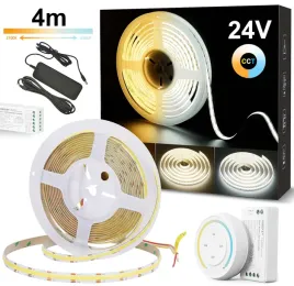 tasma-led-4m-cob-cct-24v-ze-zmienna-barwa-2700k-6500k-sterownik-zasilacz