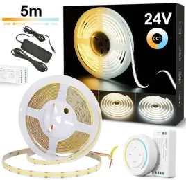 tasma-led-5m-cob-cct-24v-ze-zmienna-barwa-2700k-6500k-sterownik-zasilacz