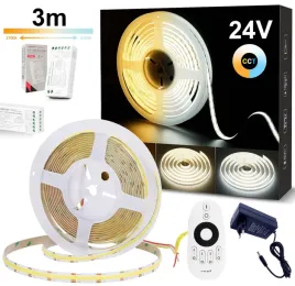 tasma-led-3m-cob-cct-24v-ze-zmienna-barwa-2700k-6500k-sterownik-zasilacz