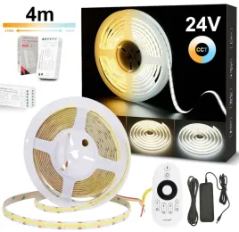 tasma-led-4m-cob-cct-24v-ze-zmienna-barwa-2700k-6500k-sterownik-zasilacz