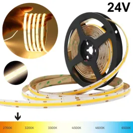 tasma-led-cob-24v-10w-12w-m-biala-ciepla-3000k-bezpunktowy-neon-ip20