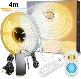 tasma-led-cob-cct-2700k-6500k-4m-w-zestawie-z-zasilaczem-i-sterownikiem