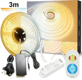 tasma-led-cob-cct-2700k-6500k-3m-w-zestawie-z-zasilaczem-i-sterownikiem