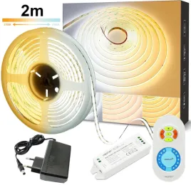tasma-led-cob-cct-2700k-6500k-2m-w-zestawie-z-zasilaczem-i-sterownikiem