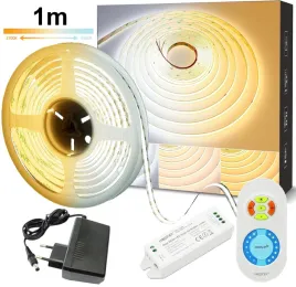 tasma-led-cob-cct-2700k-6500k-1m-w-zestawie-z-zasilaczem-i-sterownikiem