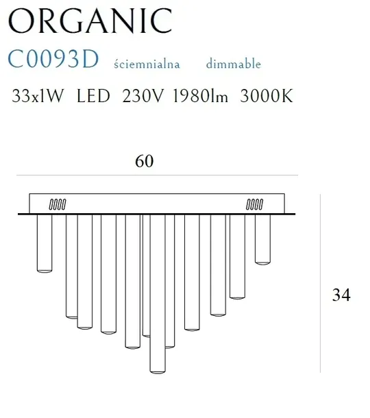maxlight-c0093d-plafon-organic-33x1-copper-sciemnialny