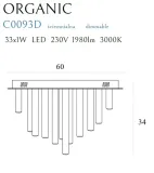 maxlight-c0093d-plafon-organic-33x1-copper-sciemnialny