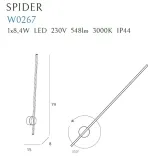 maxlight-w0267-kinkiet-spider-black-ip44