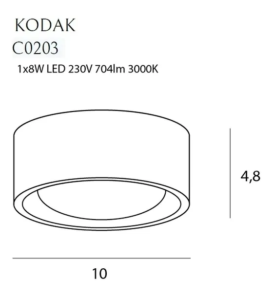 maxlight-c0203-plafon-kodak-i-black-8w