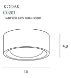maxlight-c0203-plafon-kodak-i-black-8w