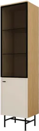 witryna-do-salonu-50-cm-evoria-wysoka-z-szafka-szklane-polki-metalowe-nozki