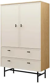 regal-na-ksiazki-90-cm-evoria-z-szufladami-dwudrzwiowy-na-nozkach-zamkniety