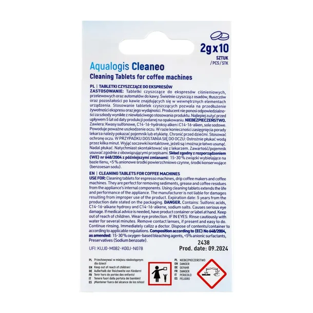aqualogis-cleaneo-10szt-stan-nowy