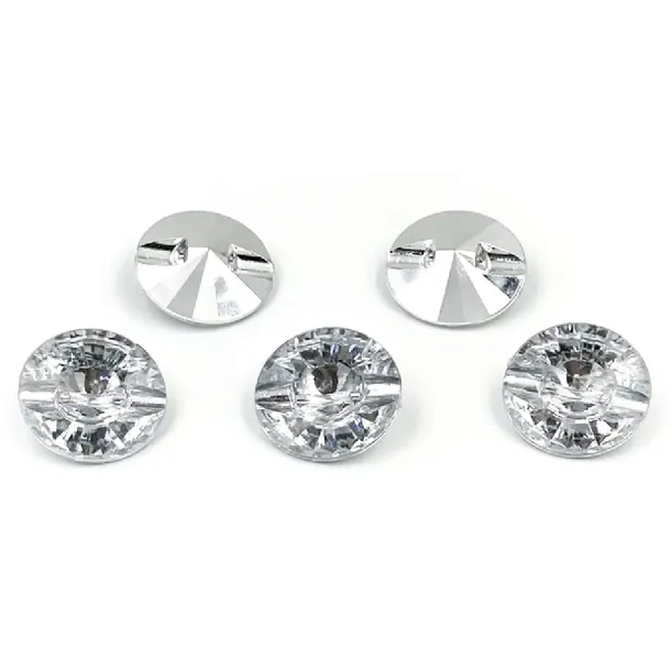 Guzik ozdobny przezroczysty DIAMENT 18 mm 5 szt