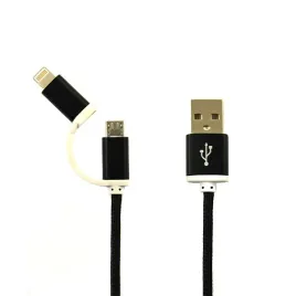 kabel-2w1-usb-microusb-lightning-nylonowy-czarny