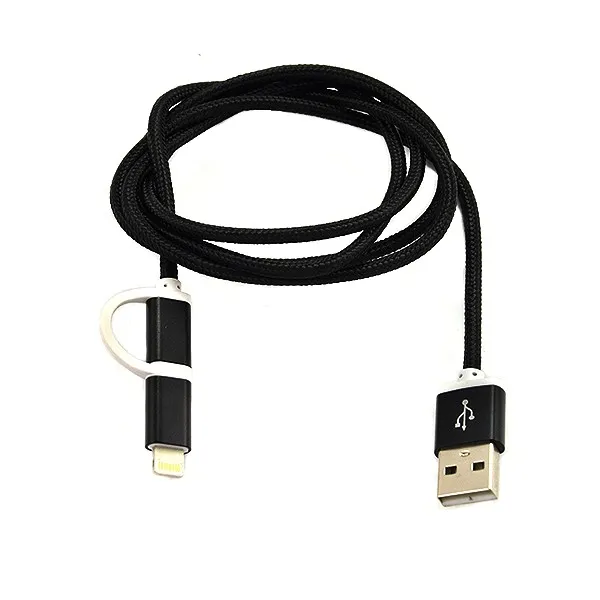 kabel-2w1-usb-microusb-lightning-nylonowy-czarny-dlugosc-przewodu-1-m