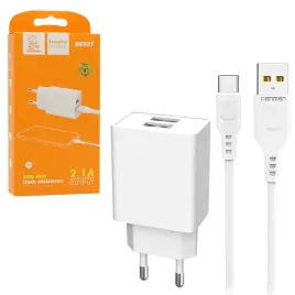 ladowarka-sieciowa-2-1a-10w-biala-denmen-2100ma-2xusb-dc02-kabel-typ-c-b