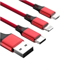 redix-kabel-3w1-usb-typ-c-microusb-lightning-3a-1m-czerwony