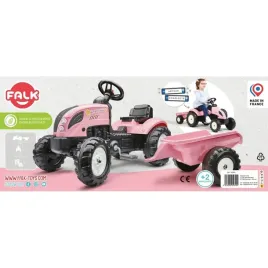 falk-traktor-country-star-rozowy-na-pedaly-przyczepka-i-klakson-2-5lat