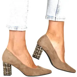 czolenka-na-ozdobnym-slupku-sergio-leone-pb414-jasny-brazowe-zamszowe