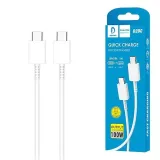 denmen-kabel-usb-typ-c-120w-1m-bialy-d28-stan-nowy