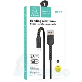 denmen-kabel-wzmacniany-usb-typ-c-3a-1m-oplot-d058t